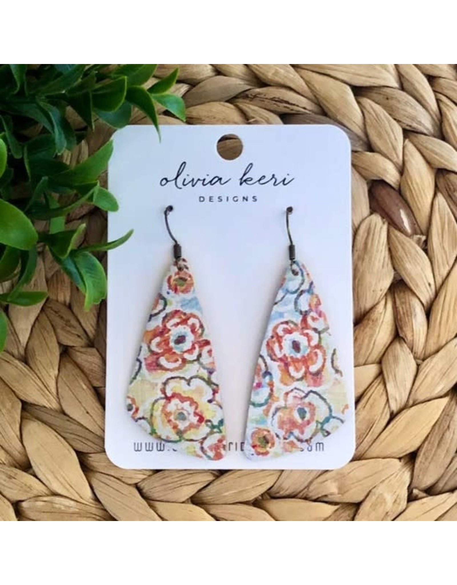 Zoe Sketched Spring Floral Earrings