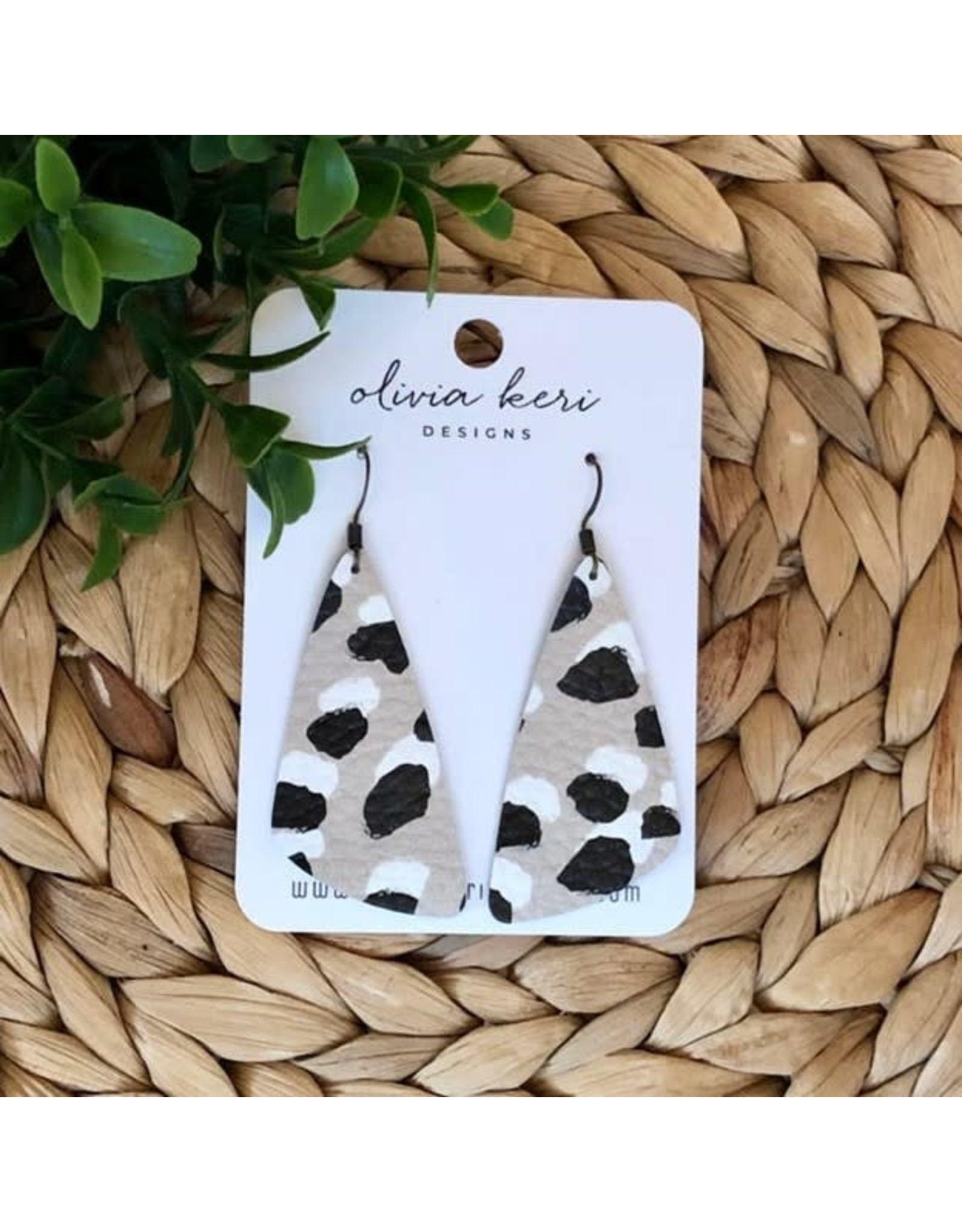 Zoe Neutral Leopard Earrings