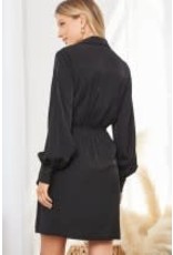 Andree  by Unit Black Sleek Shirt Dress