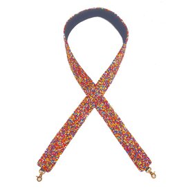 Beaded Multi Colored Guitar Strap