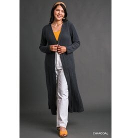 Long Cardigan with Side Slits