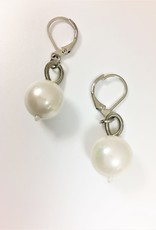 Sea Lily Piano Wire Earrings with Pearl