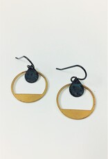 SSD Jewelry Brass Circle Teardrop Earrings