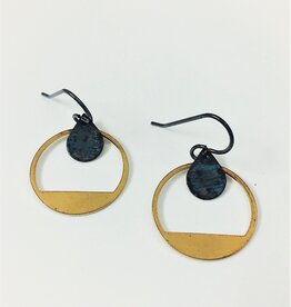 SSD Jewelry Brass Circle Teardrop  Earrings