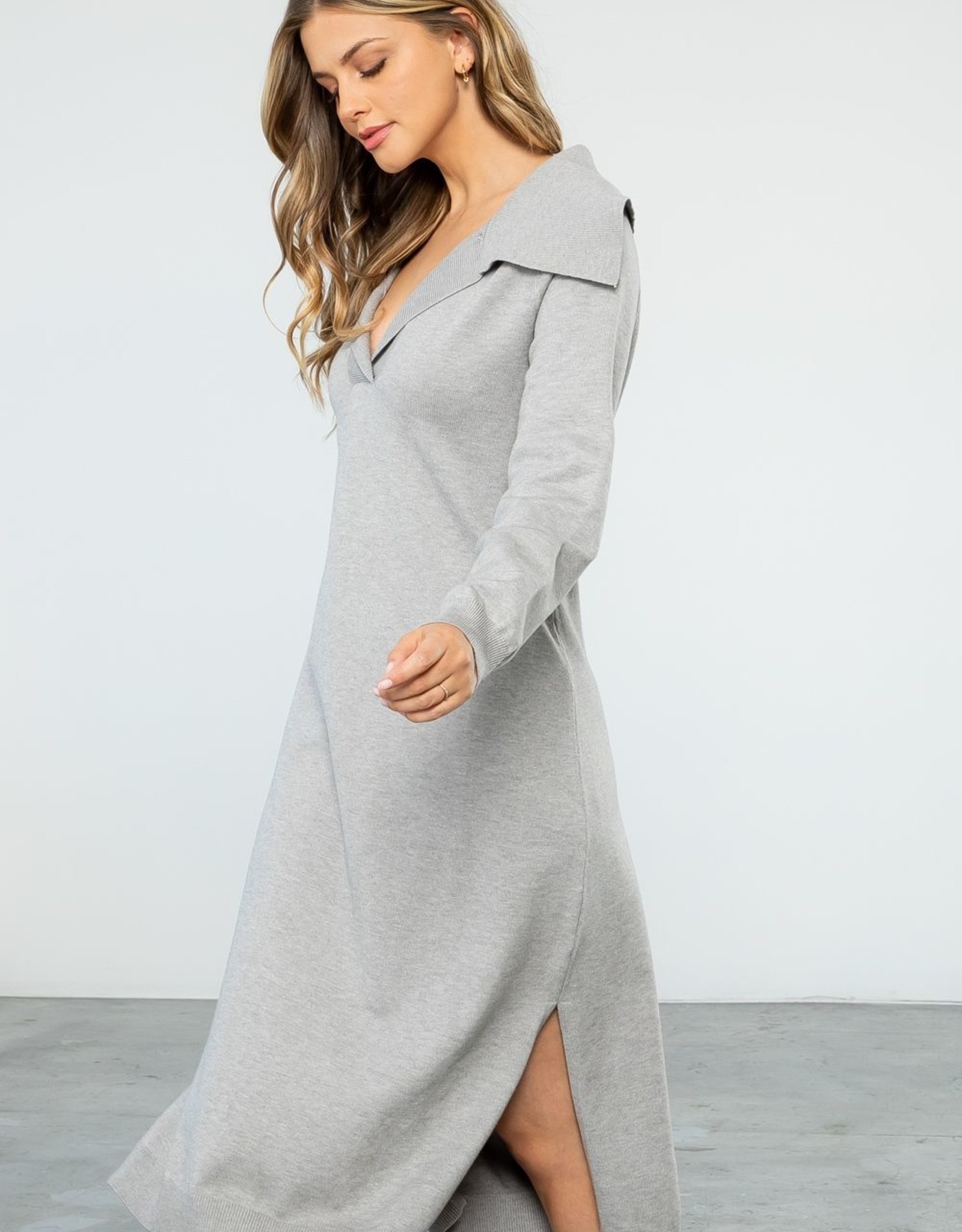 Cozy White Sweater Dress