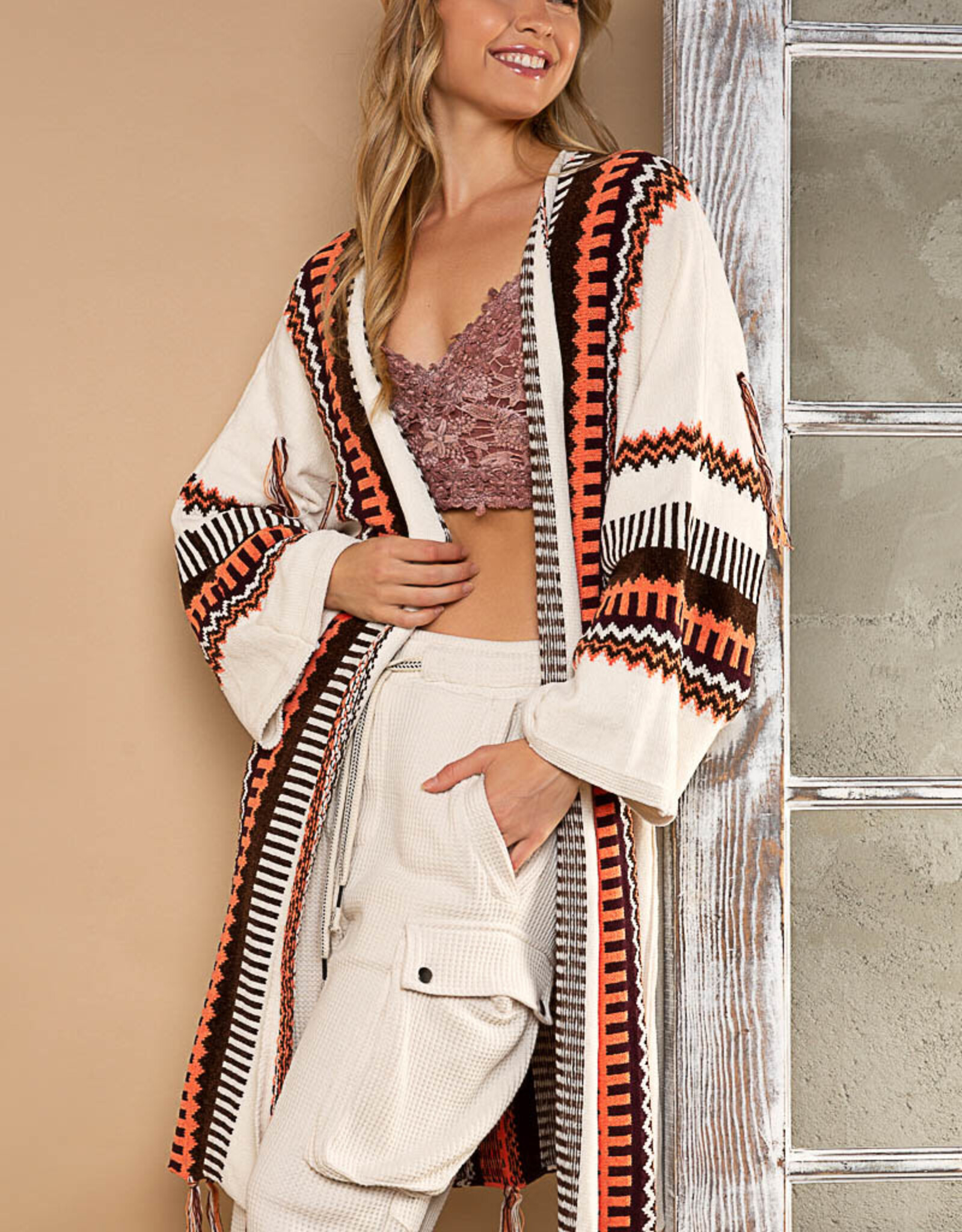 Pol store chenille cardigan