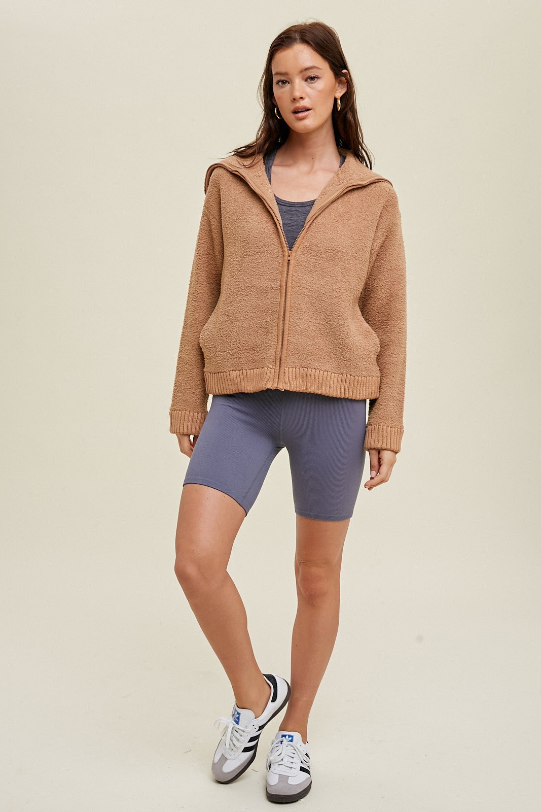 Fuzzy sherpa jacket on sale women's