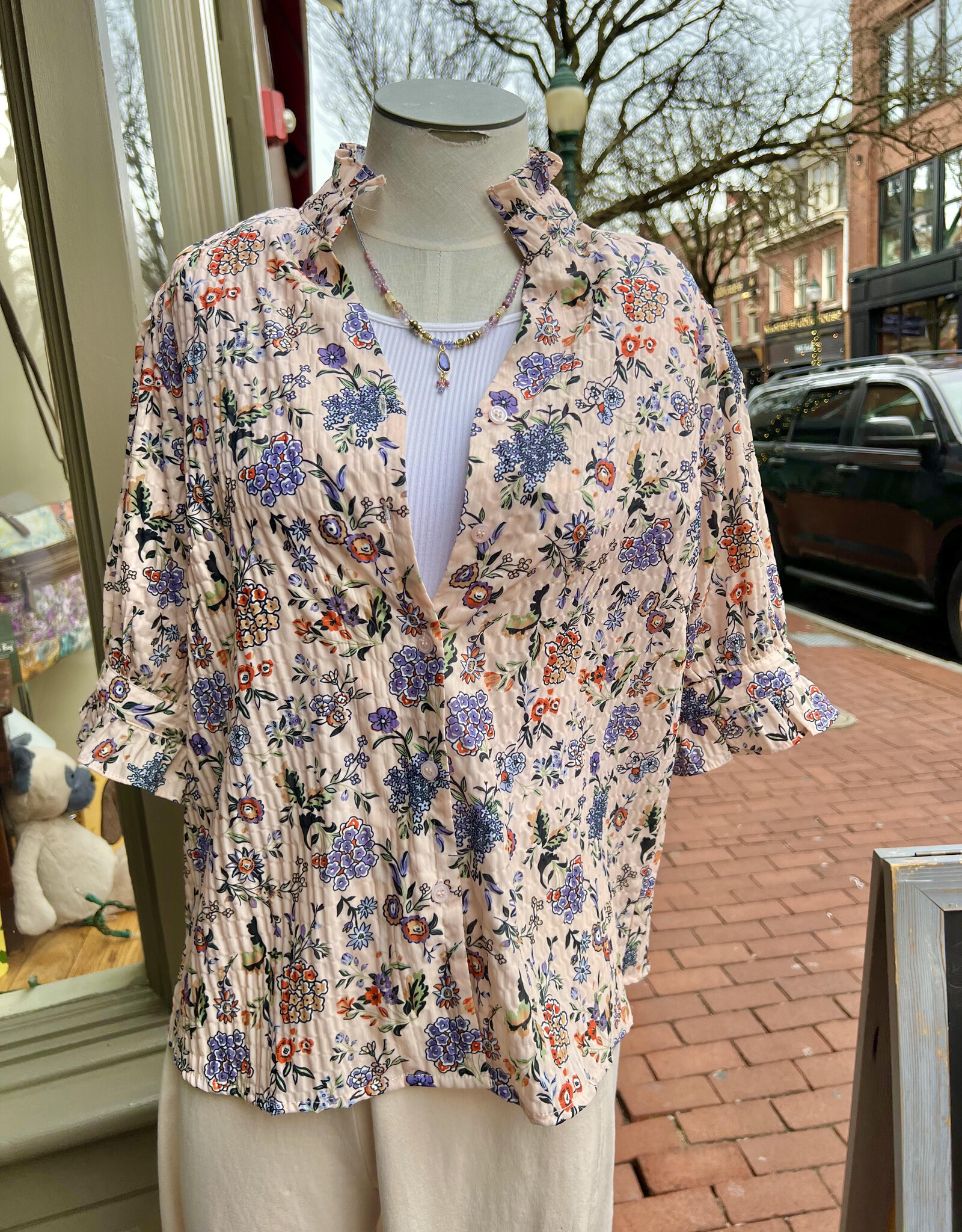 THML Blossom Button-Down Blouse