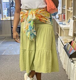 Maya Jones Clothing Linen Tiered Skirt