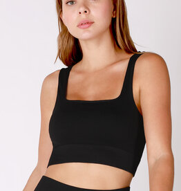Nikibiki Ribbed Square Neck Crop Top