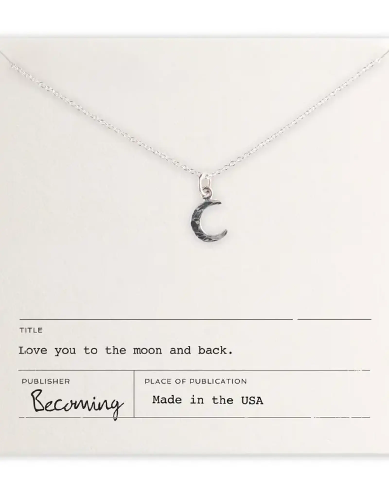 Becoming Jewelry Love You To The Moon Sterling Necklace