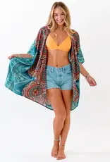 Lotus and Luna Printed Kimono