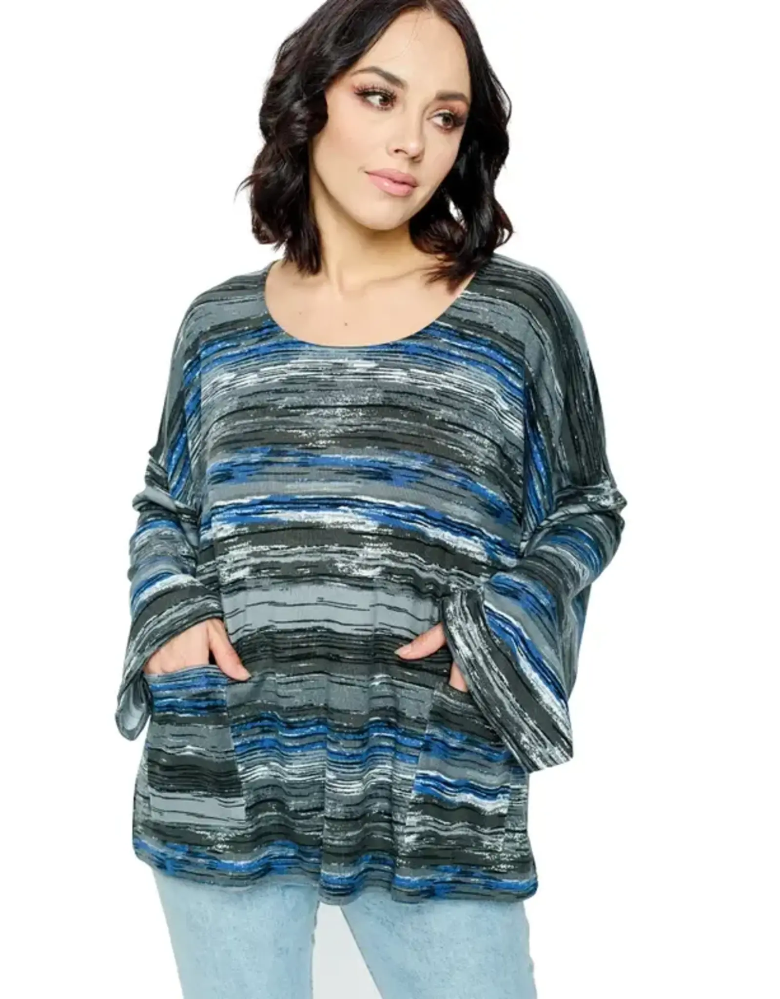 Yak & Yeti Playful Striped Boxy  Top