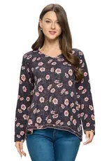 Yak & Yeti Soft Boho Floral Sweater