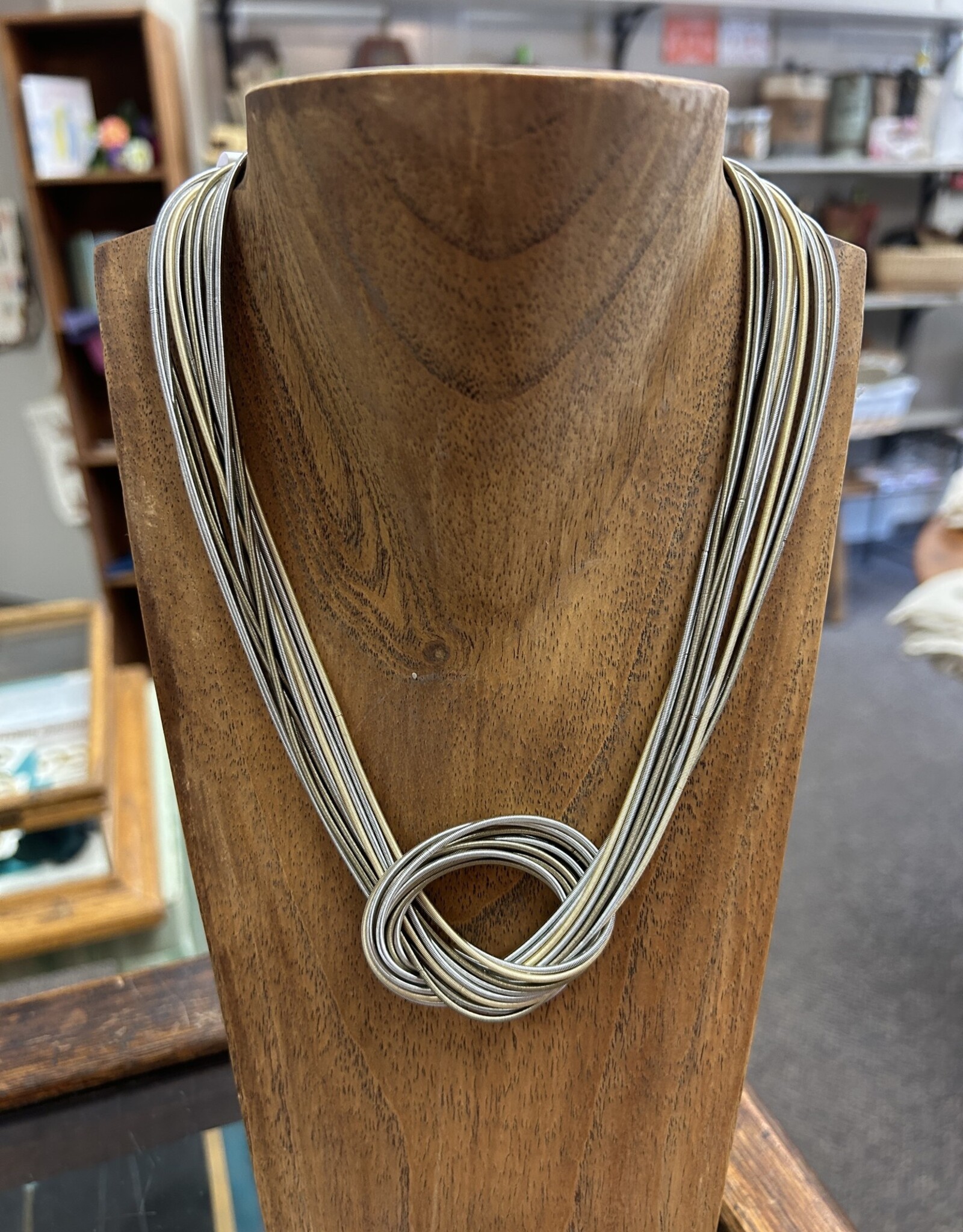 Sea Lily Piano Wire Large Knot Necklace