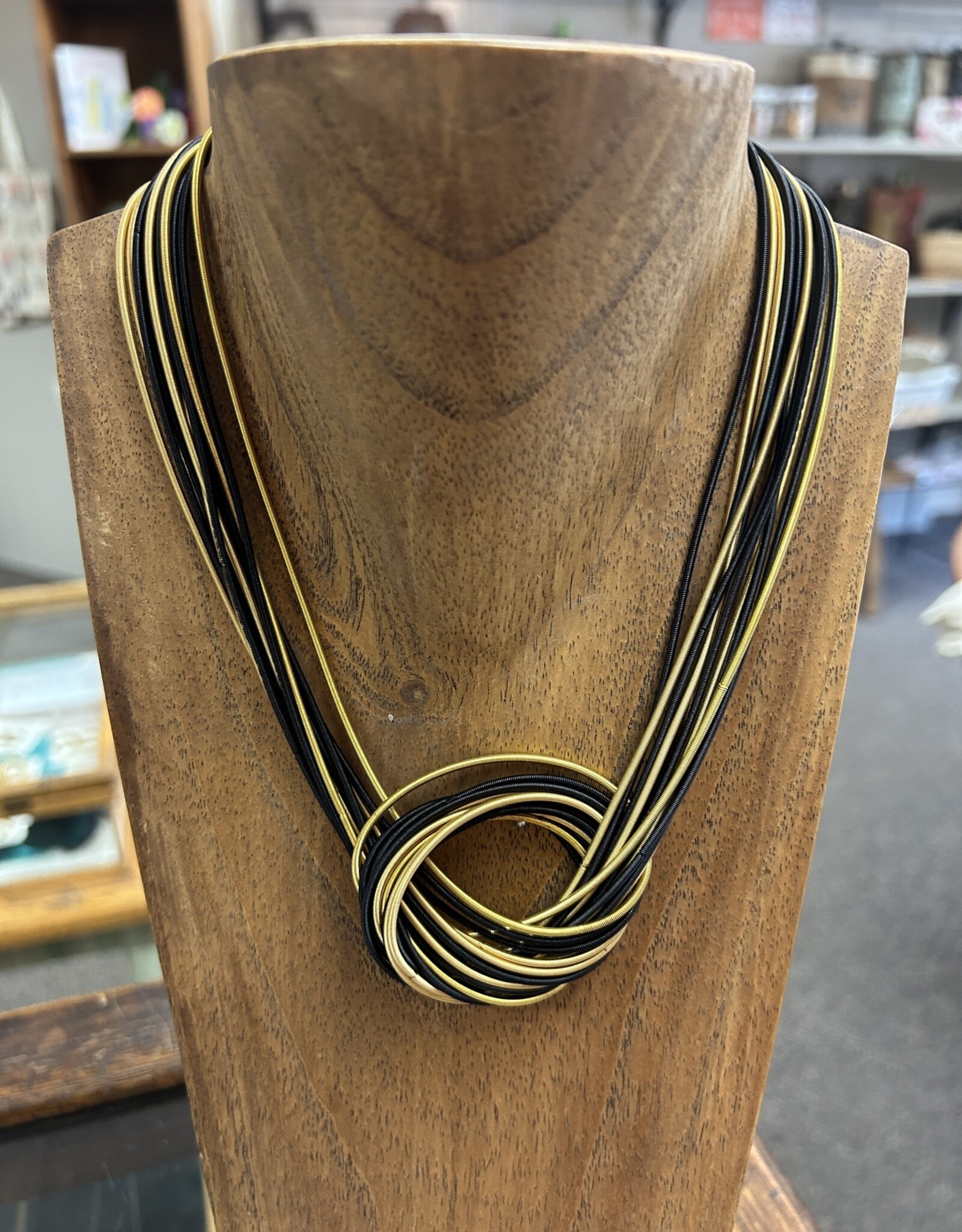 Sea Lily Piano Wire Large Knot Necklace