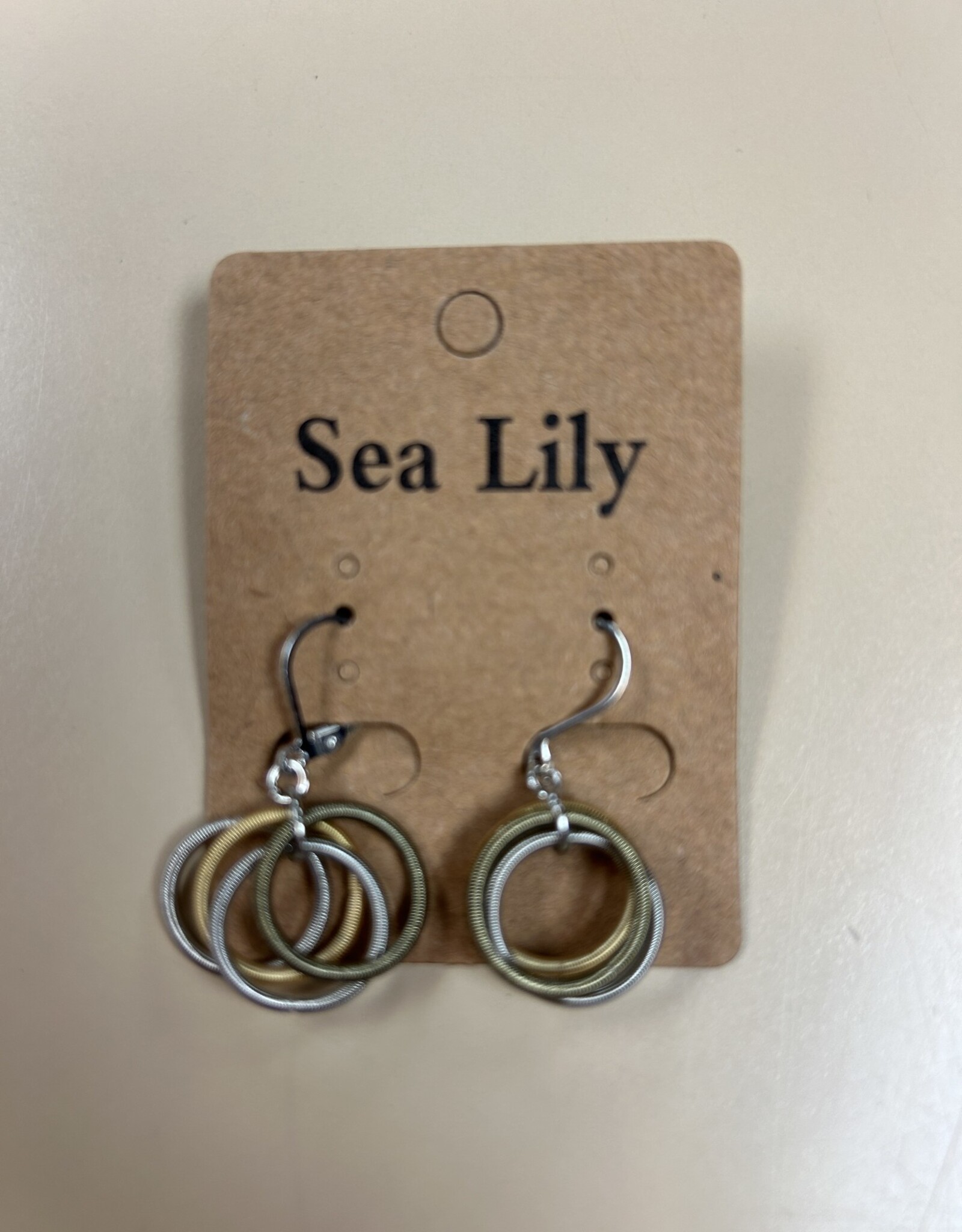 Sea Lily Piano Wire Loop Earring