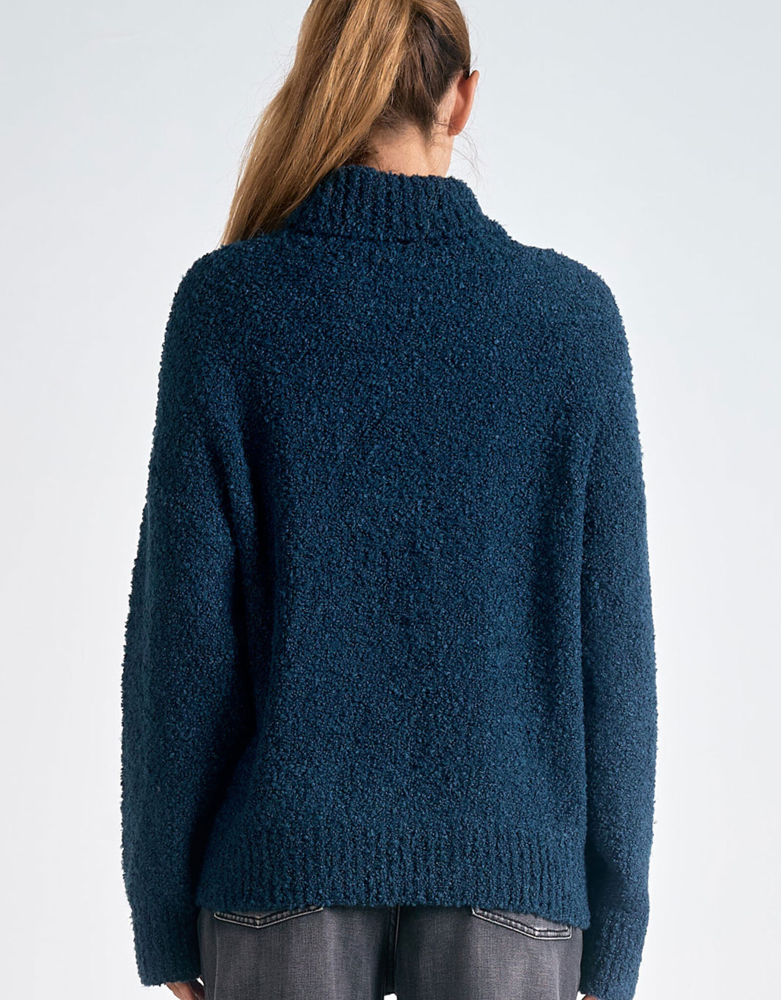 Elan International Textured Turtleneck Sweater