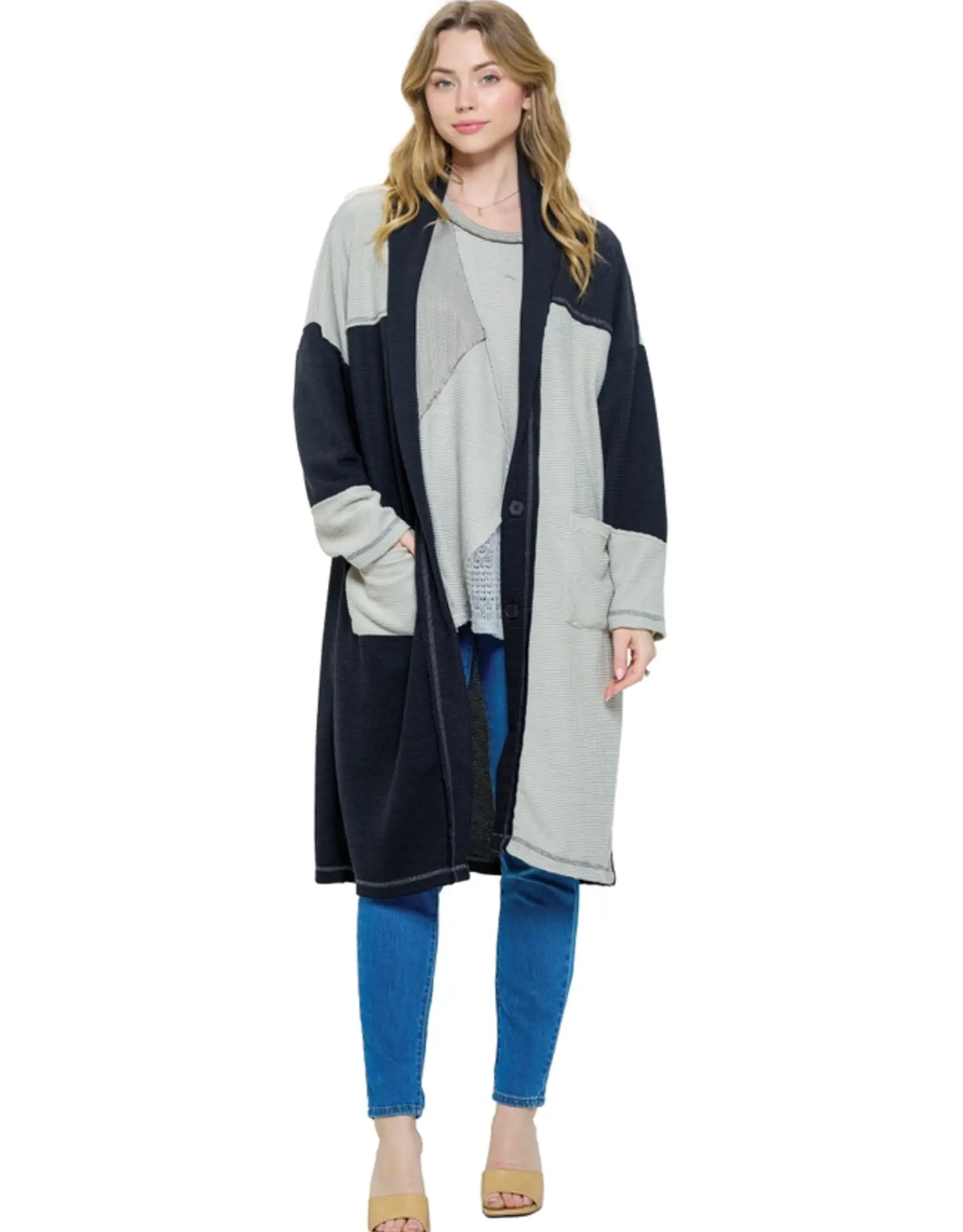 Yak & Yeti Knit Colorblock Cardigan