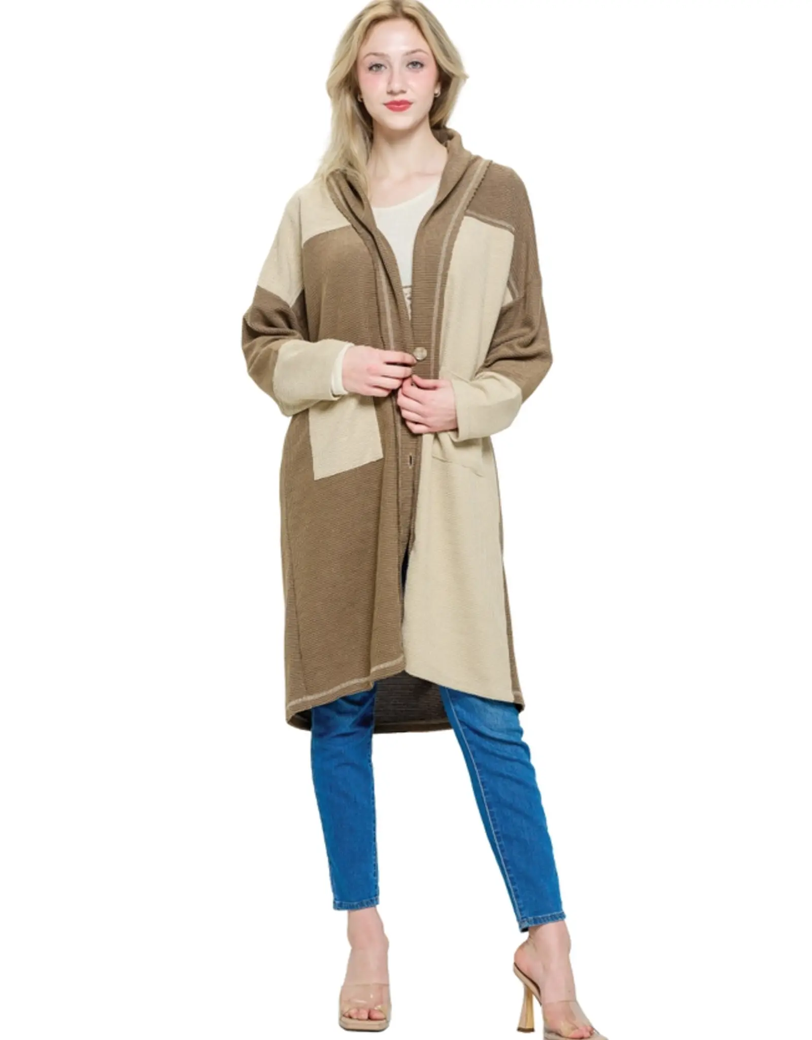 Yak & Yeti Knit Colorblock Cardigan