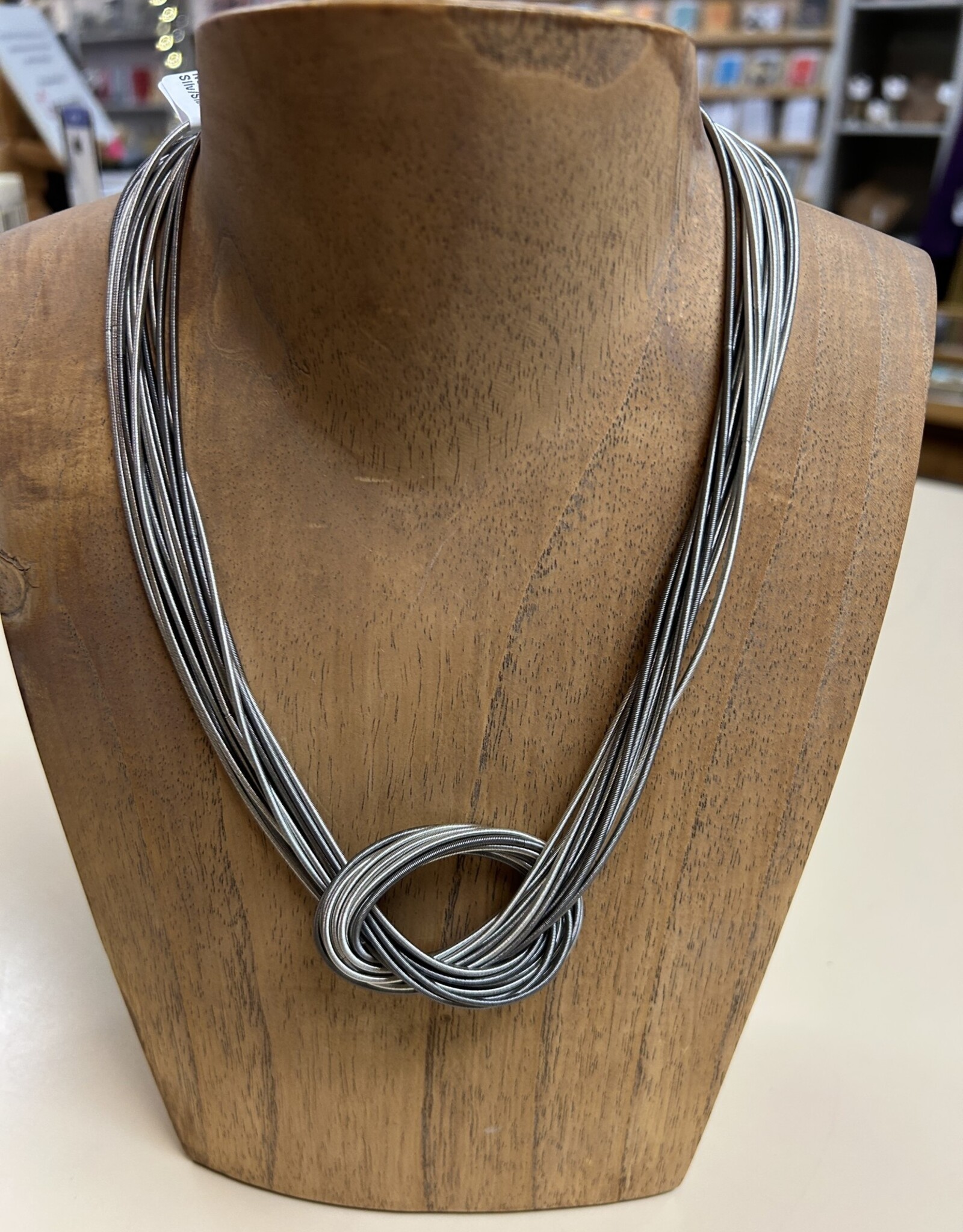 Sea Lily Piano Wire Large Knot Necklace