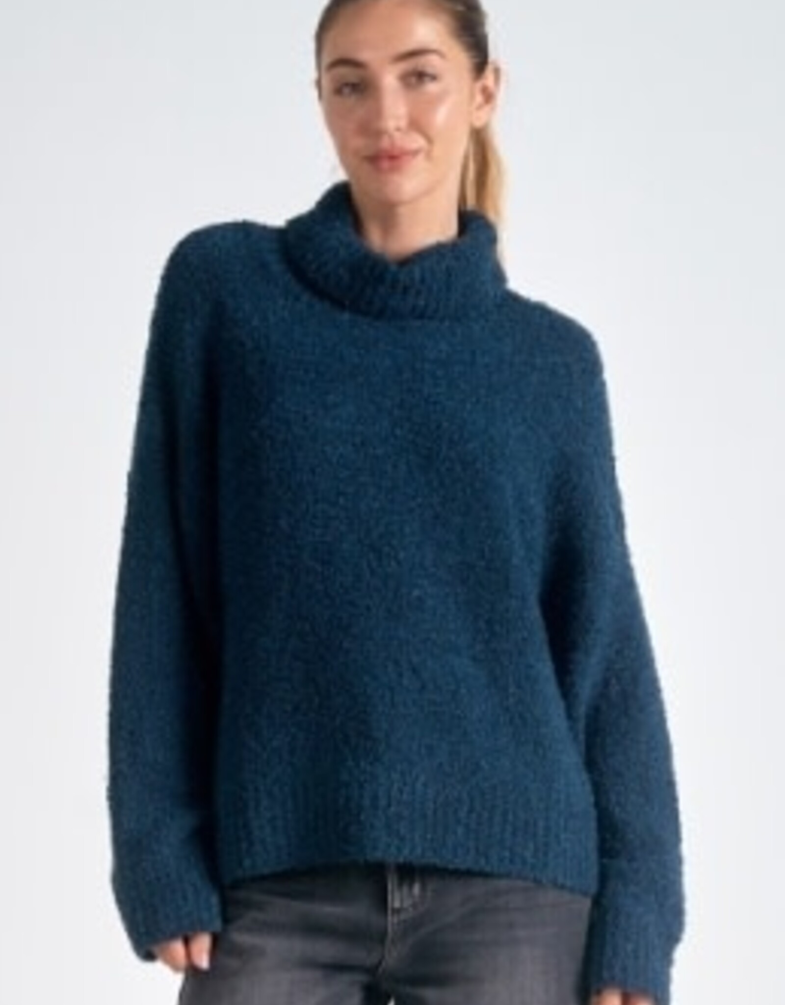 Elan International Textured Turtleneck Sweater