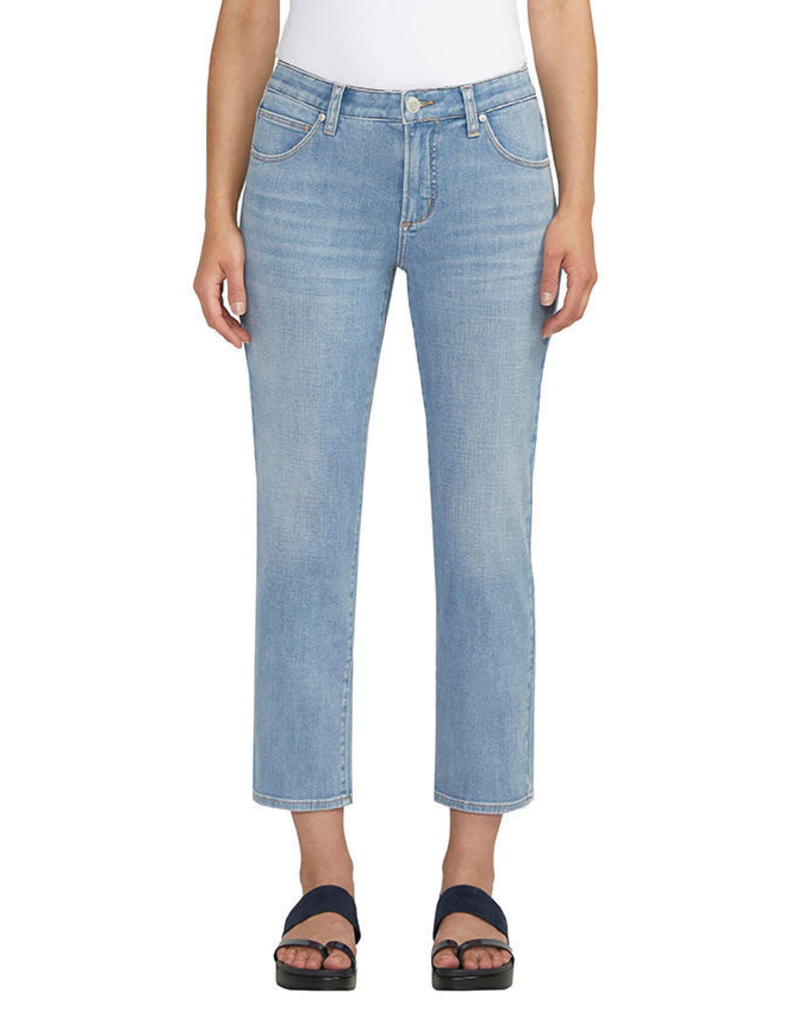 JAG Embroidered Ruby Straight Leg Crop Jean