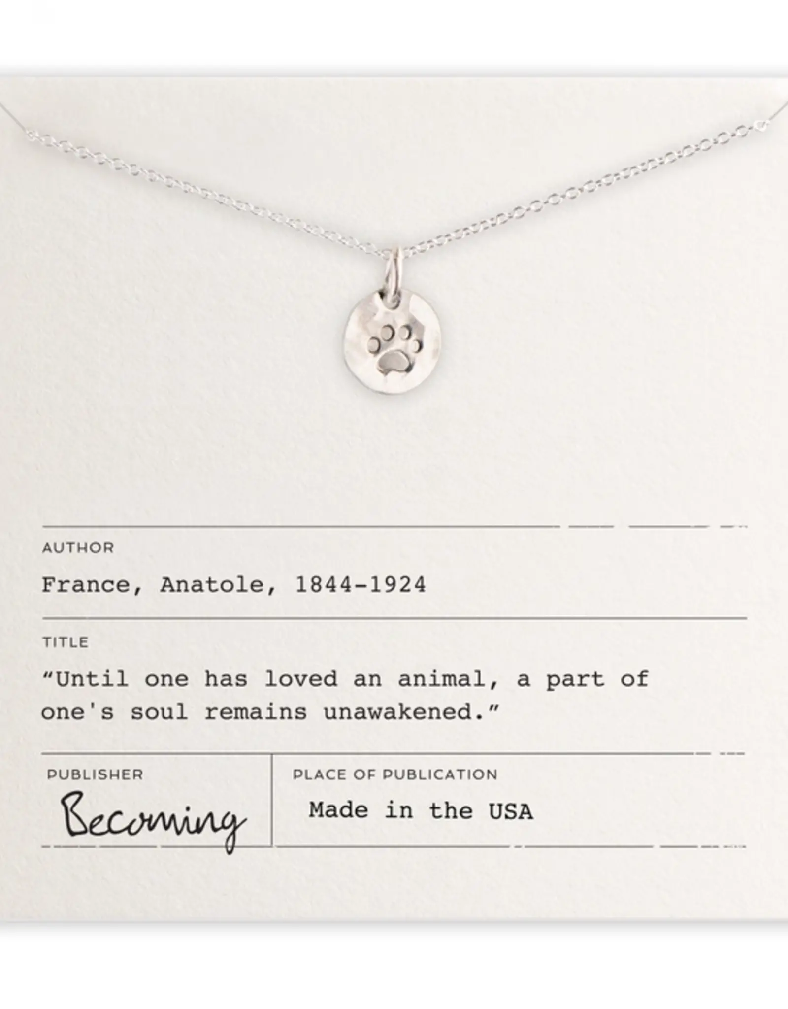 Becoming Jewelry Paw Print Necklace