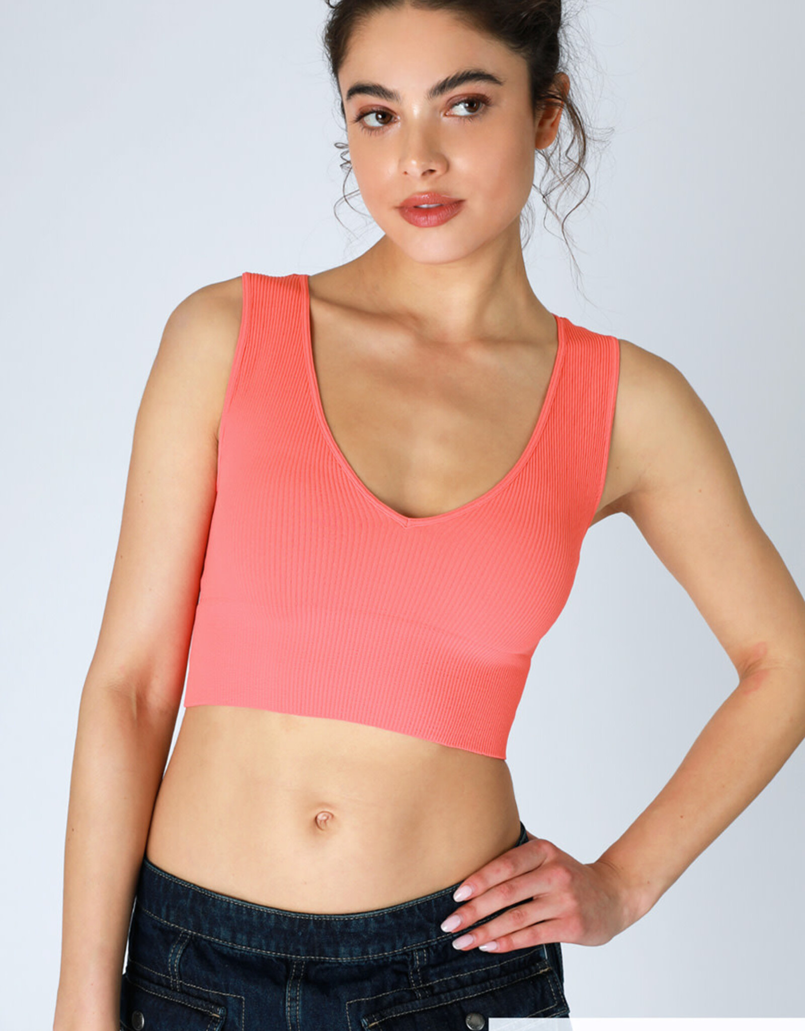 Nikibiki Plunge V-Neck Crop Top