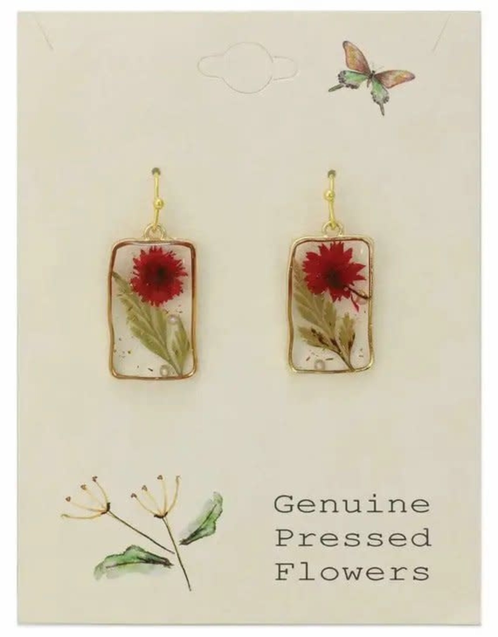 ZAD Cottage Floral Dried Flower Earrings