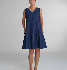 Cut Loose Denim Flax Patch Dress