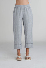 Cut Loose Frayed Cuff Linen Pant