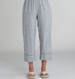 Cut Loose Frayed Cuff Linen Pant