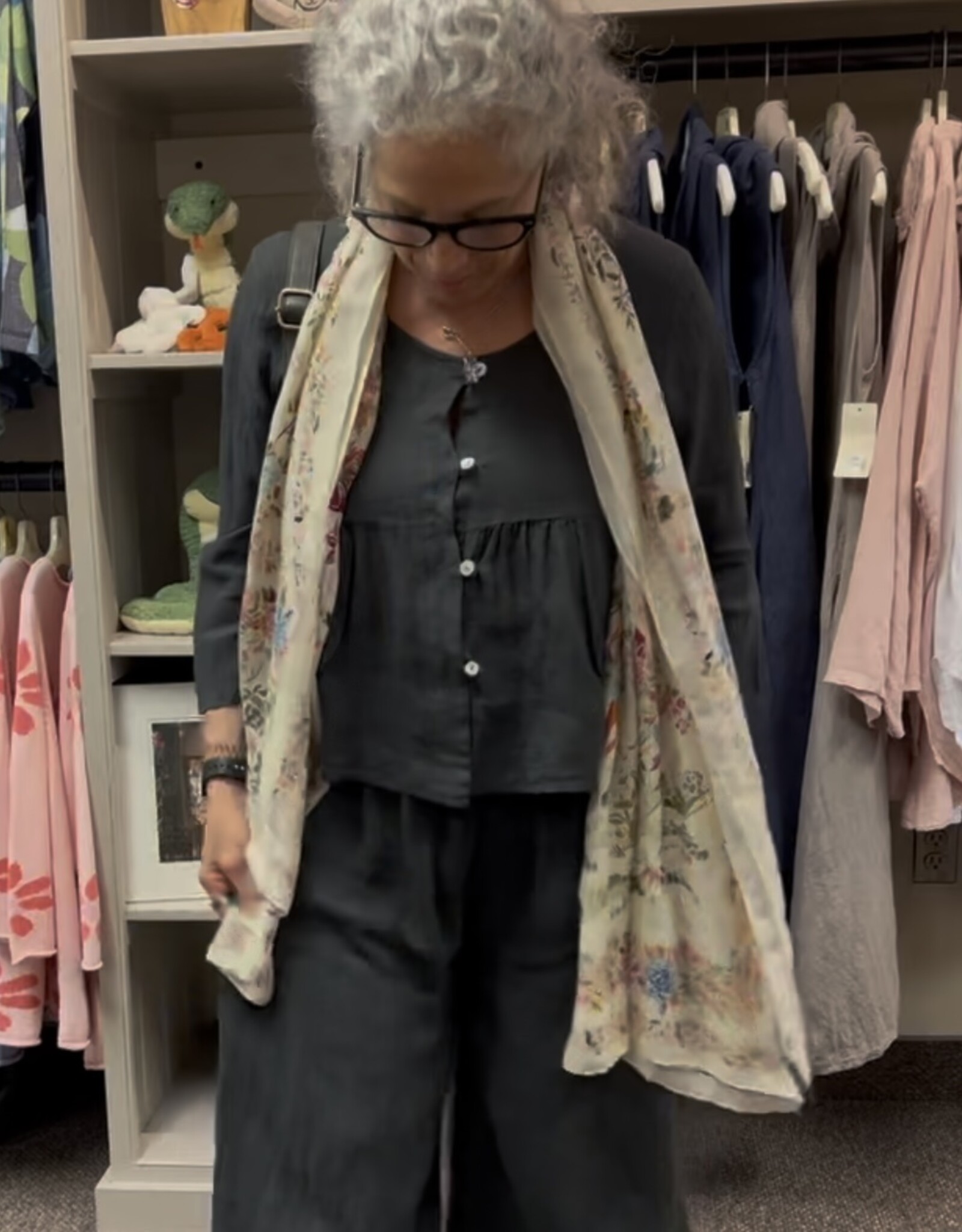 Saga Cropped Ruffle Linen Top