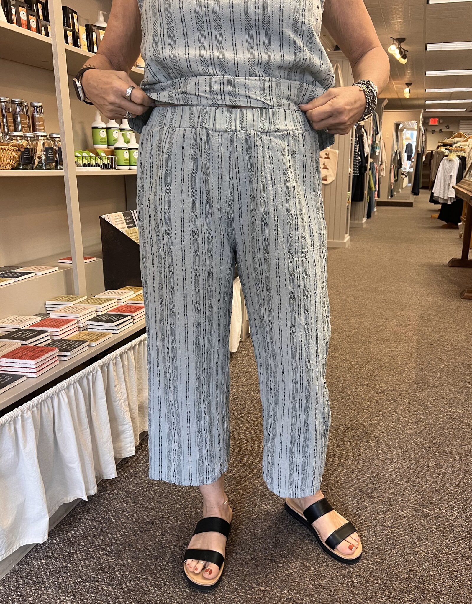 Cut Loose Easy Crop Linen Pant