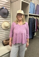 Prairie Cotton, Inc. V-Neck Floral Top