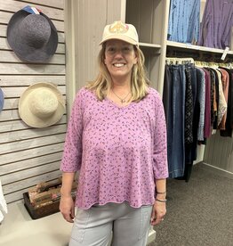 Prairie Cotton, Inc. V-Neck Floral Top
