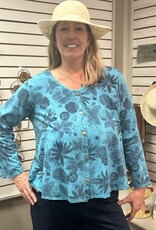 Prairie Cotton, Inc. Printed Button Cardigan