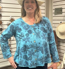 Prairie Cotton, Inc. Printed Button Cardigan