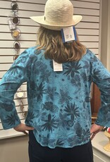 Prairie Cotton, Inc. Printed Button Cardigan