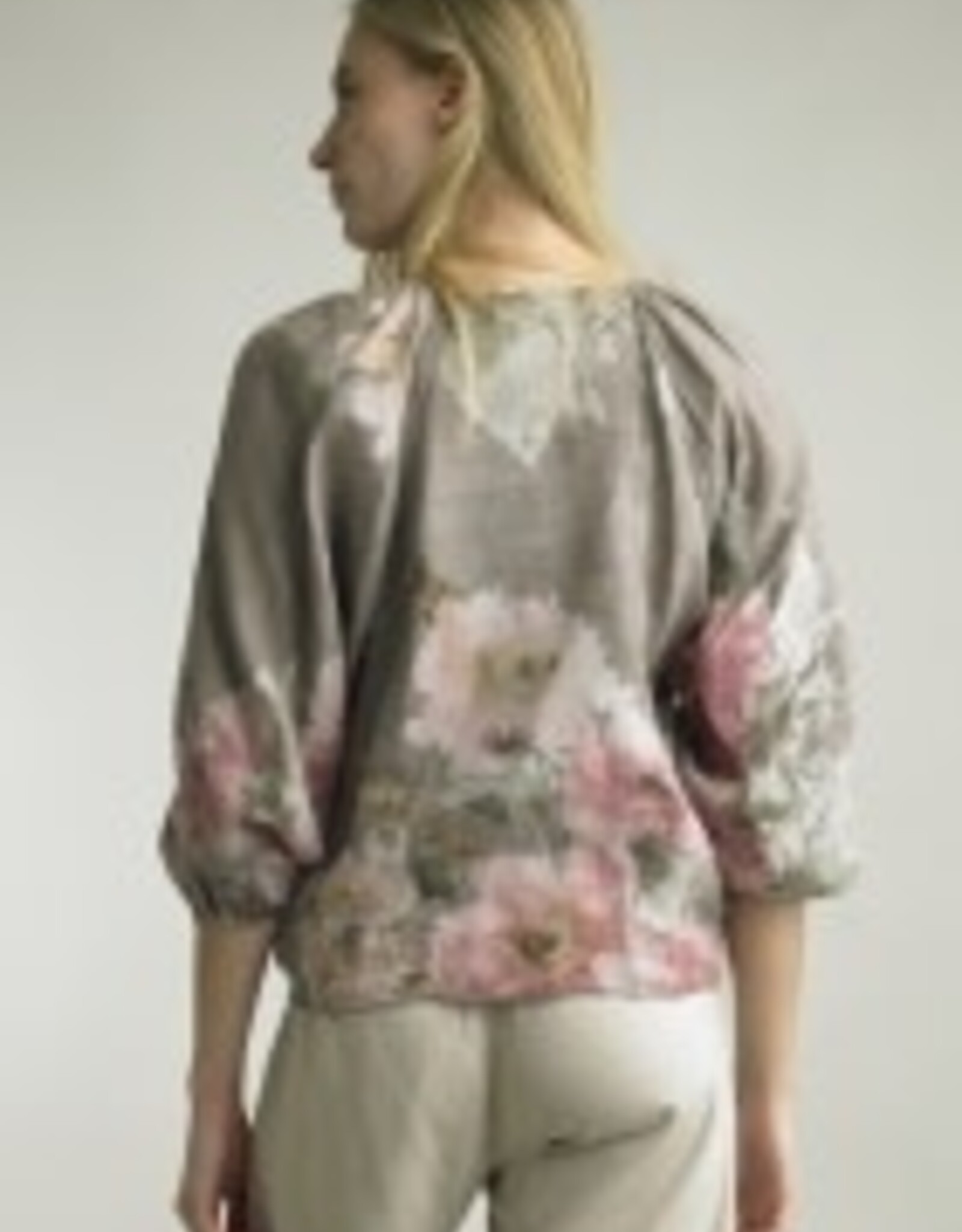 Tempo Paris Linen Floral Wrap Jacket