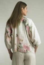 Tempo Paris Linen Floral Wrap Jacket