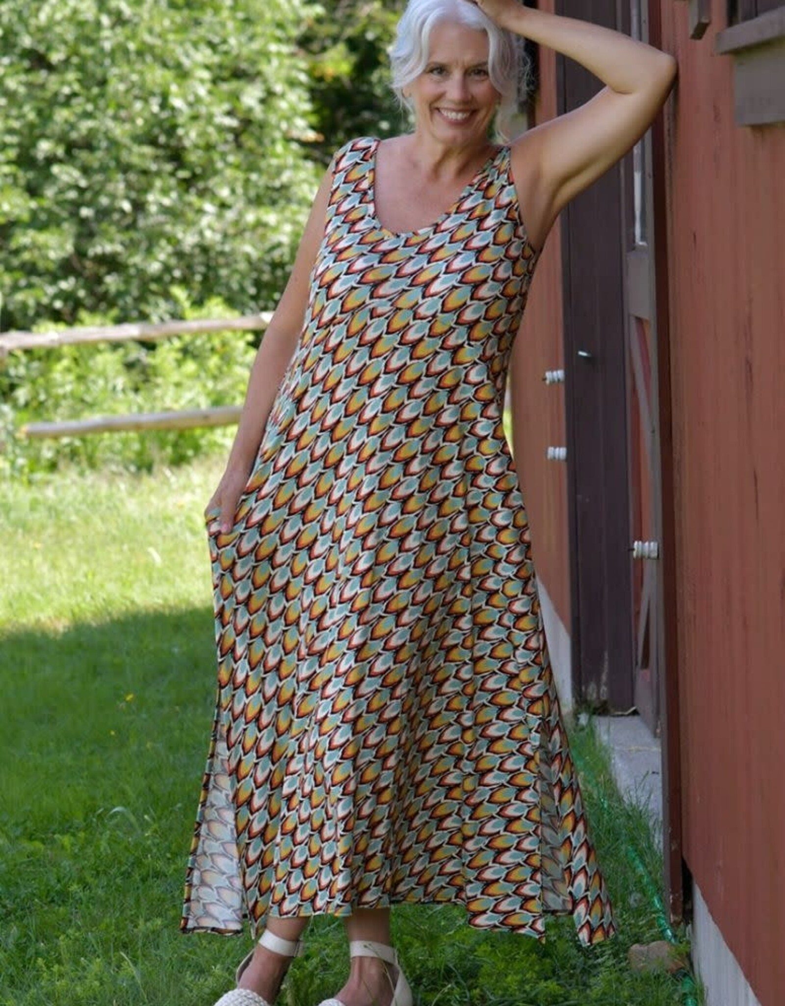 Salaam Feather Print Metta Dress