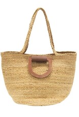 Joy Susan Accessories Calypso Jute Wood Handle Tote