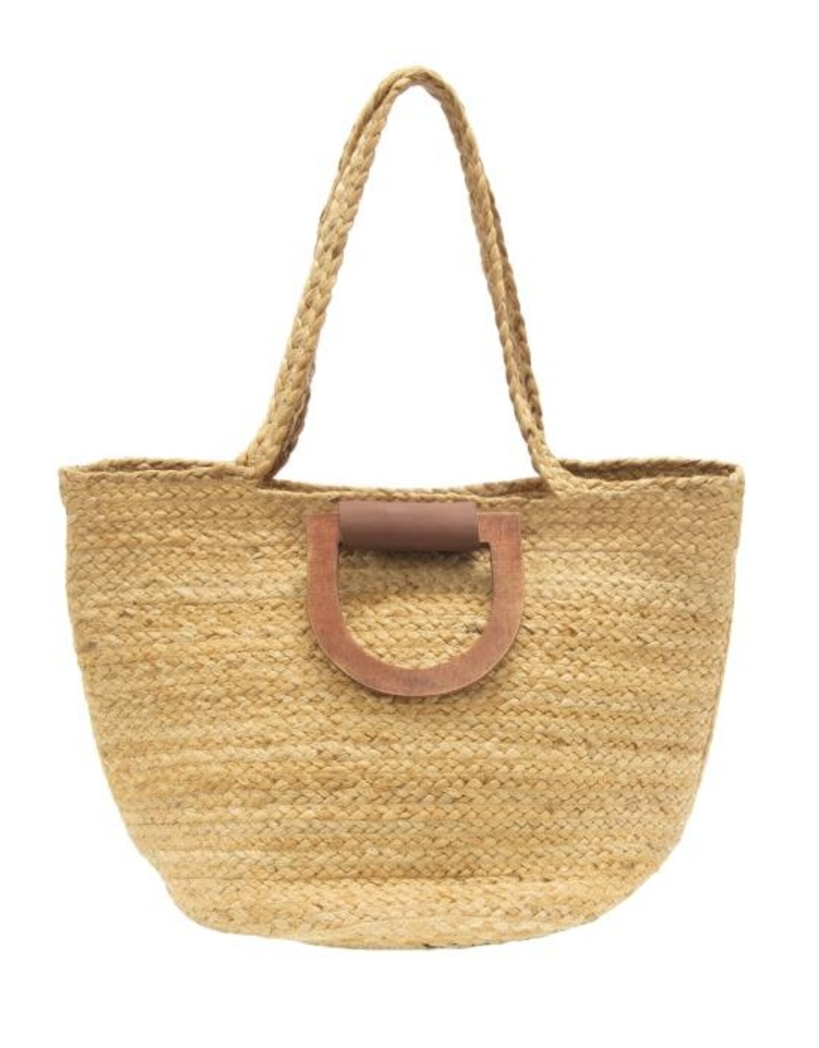 Joy Susan Accessories Calypso Jute Wood Handle Tote