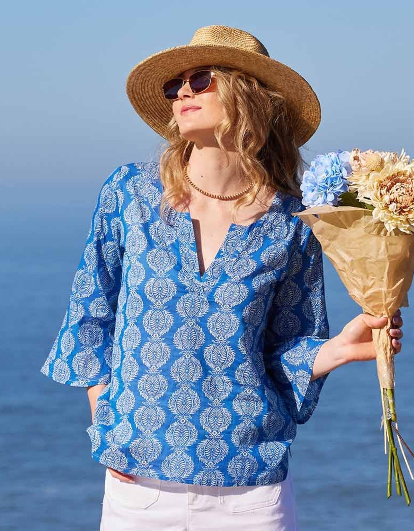 Rockflowerpaper Harper 3/4 Sleeve Kurta Top