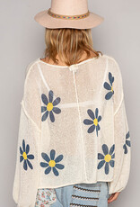 POL Clothing Floral Sweater