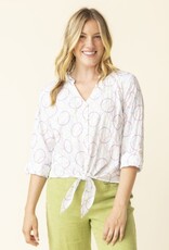 Habitat Embroidered Tie Front Top