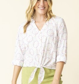 Habitat Embroidered Tie Front Top