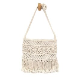 Joy Susan Accessories Maeve Macrame Crossbody w/ Fringe